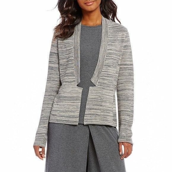 Eileen Fisher Tencel Cotton Simple Cardigan Maple Oat Size XL - Picture 2 of 9